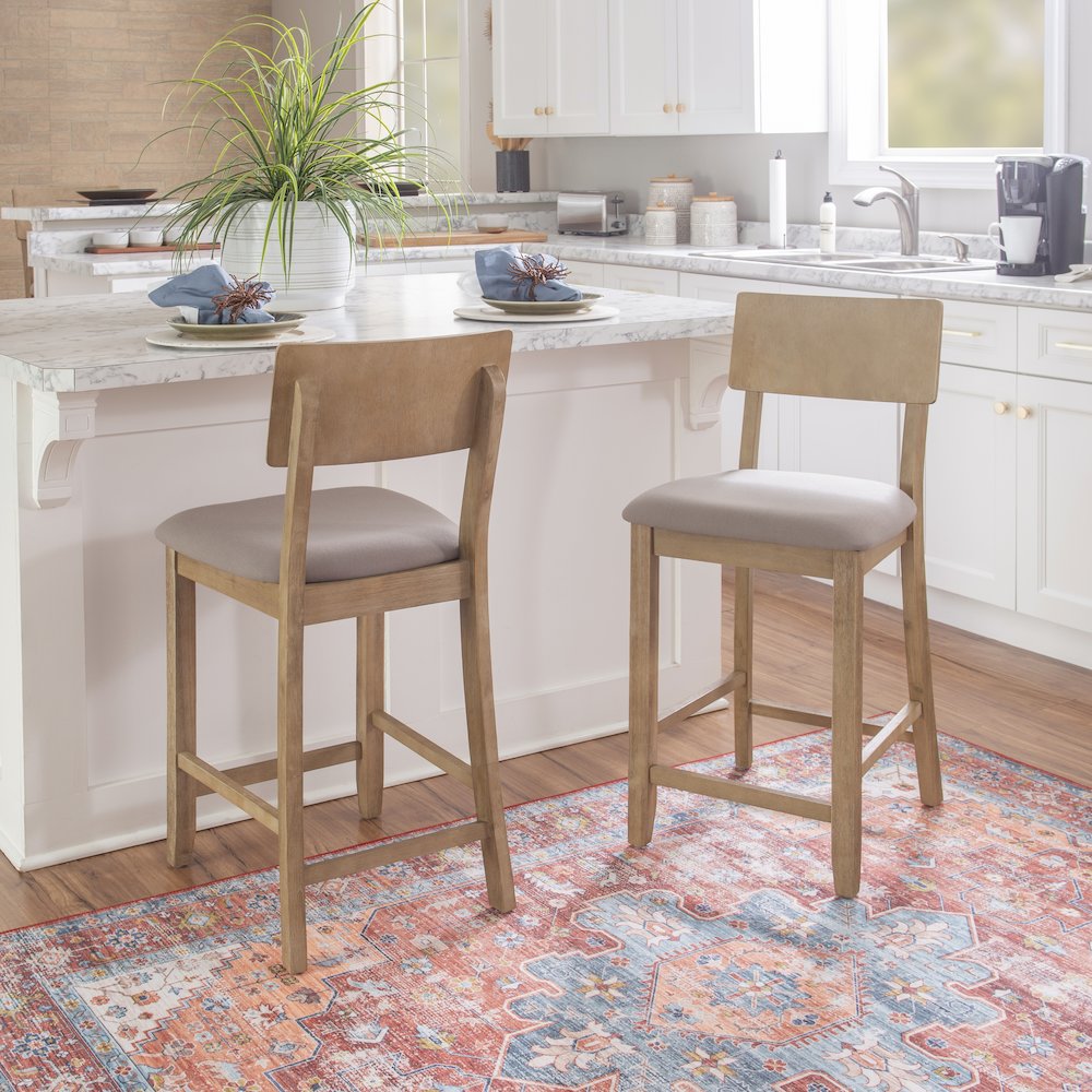Jordan 24 In Gray Wash Counter Stool