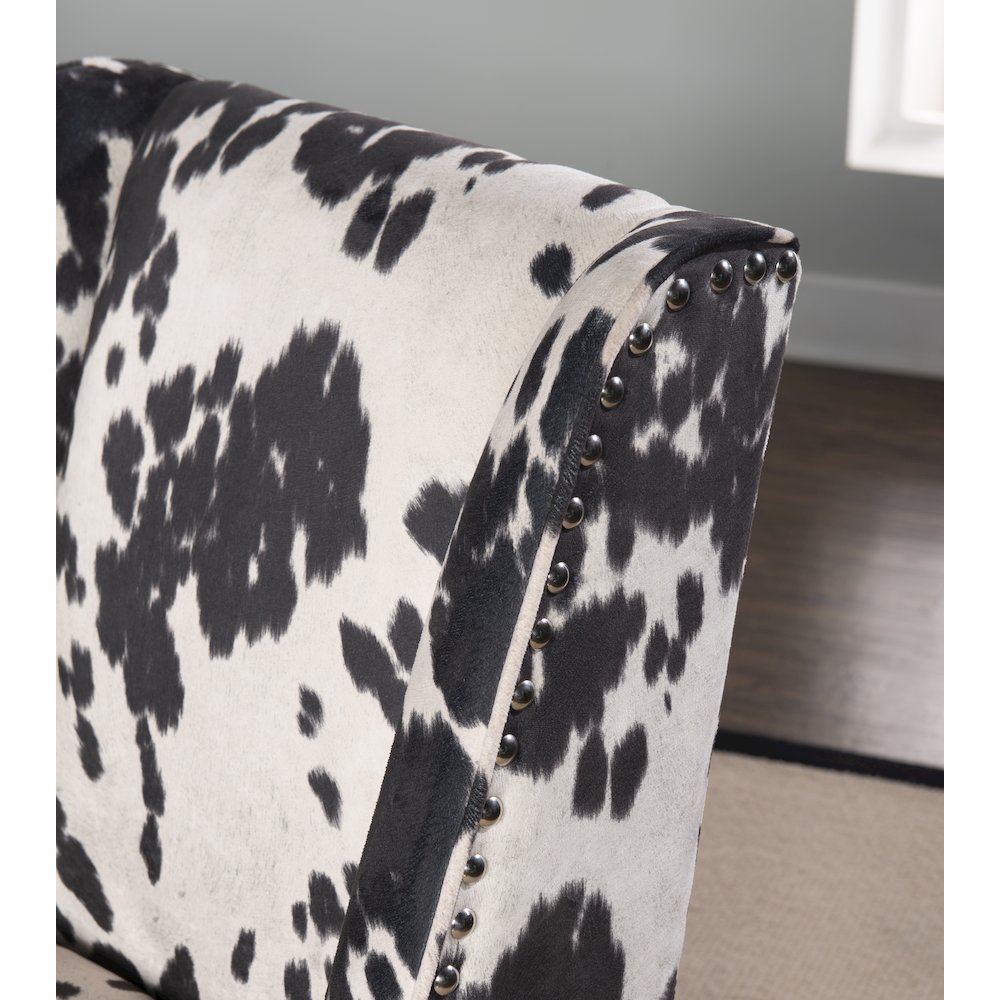 Draper Office Chair, Black And White Cow Print