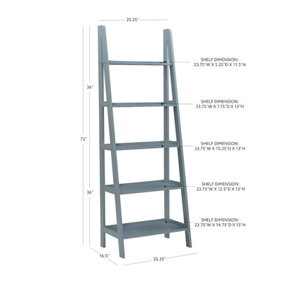 Acadia Ladder Bookshelf, Grey