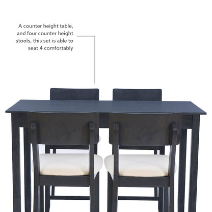 Jorissen 5Pc Tavern Set Dark Charcoal