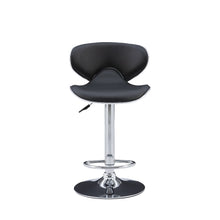 Chrome and Black PU Barstool