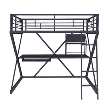 Z-Bedroom Full Size Study Loft Bunk Bed