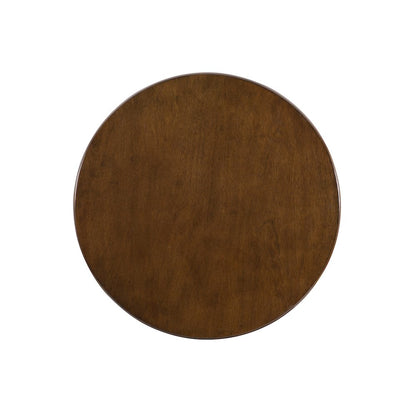 Hazelnut Round Table with shelf