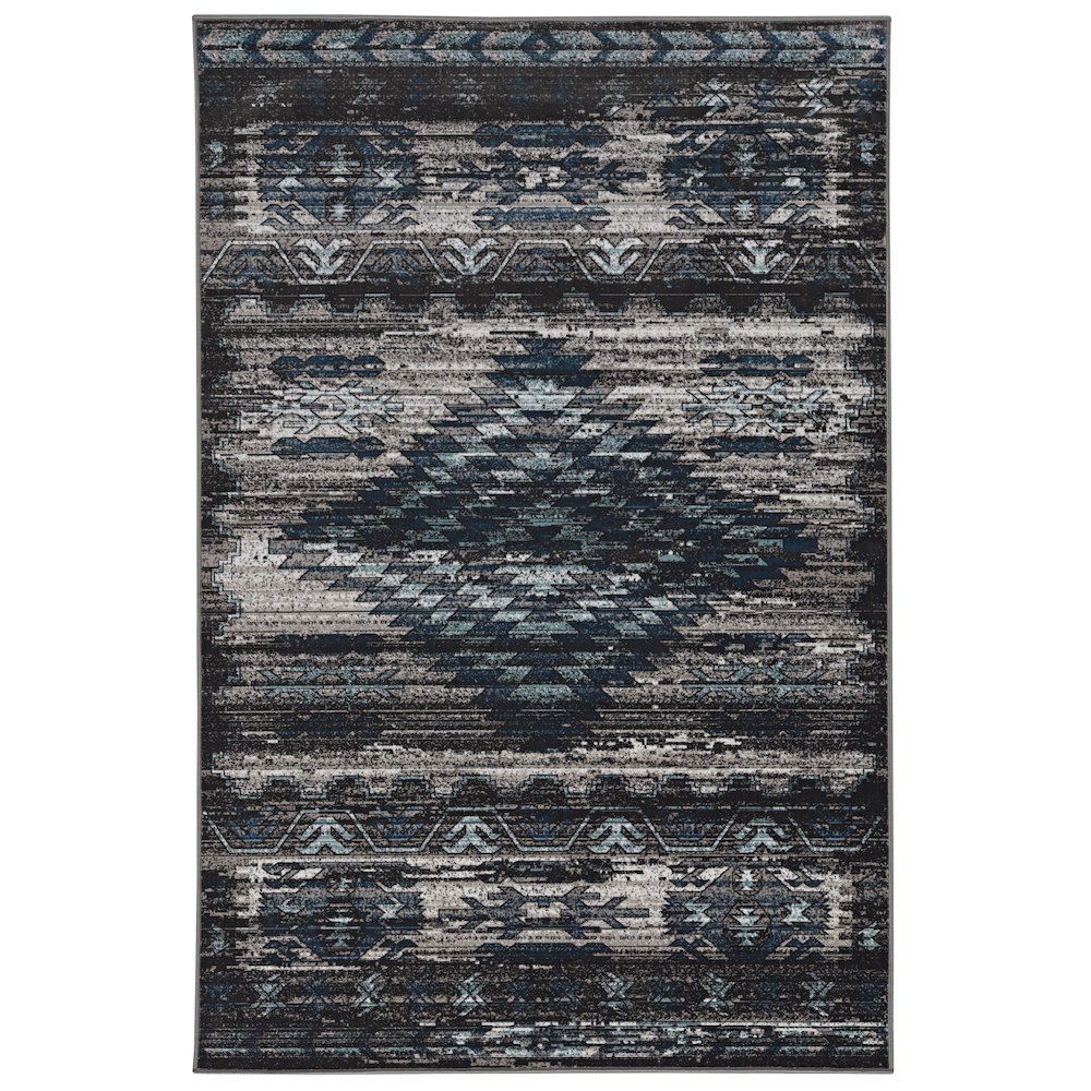 Vintage Aztek Grey & Charcoal 5x7.6, Rug