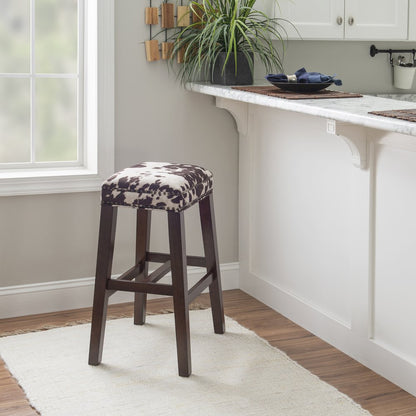 Walt Brown Cow Print Bar Stool