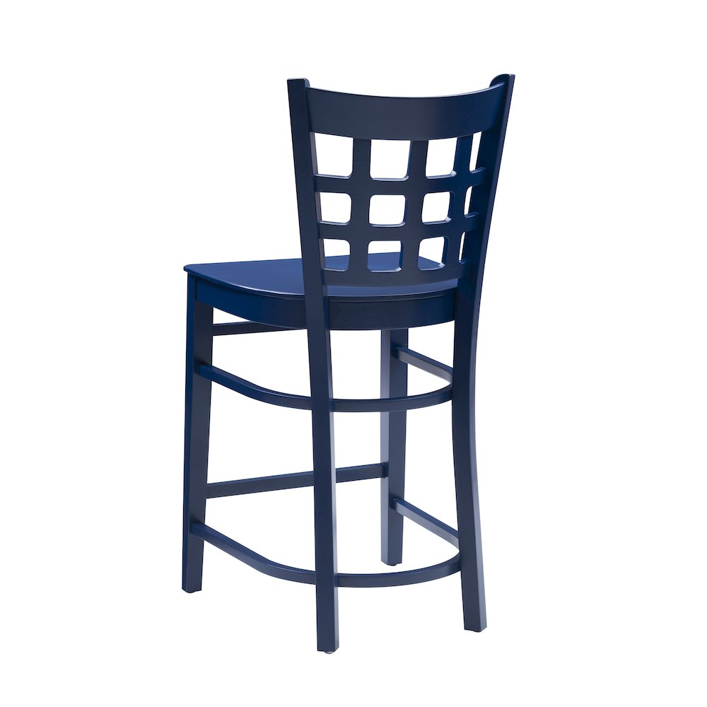 Lola Navy Counter Stool W Wood Seat
