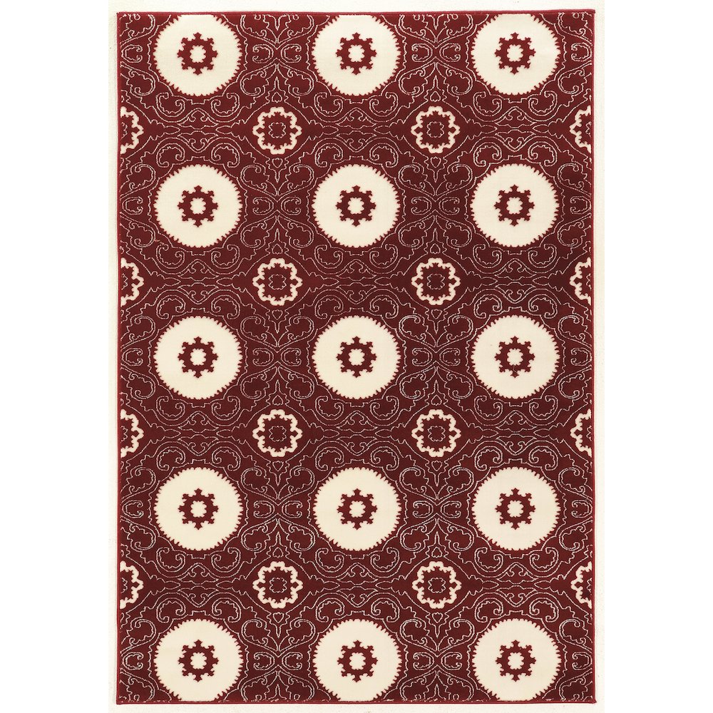 Prisma Karma Red & White 8x10.4, Rug