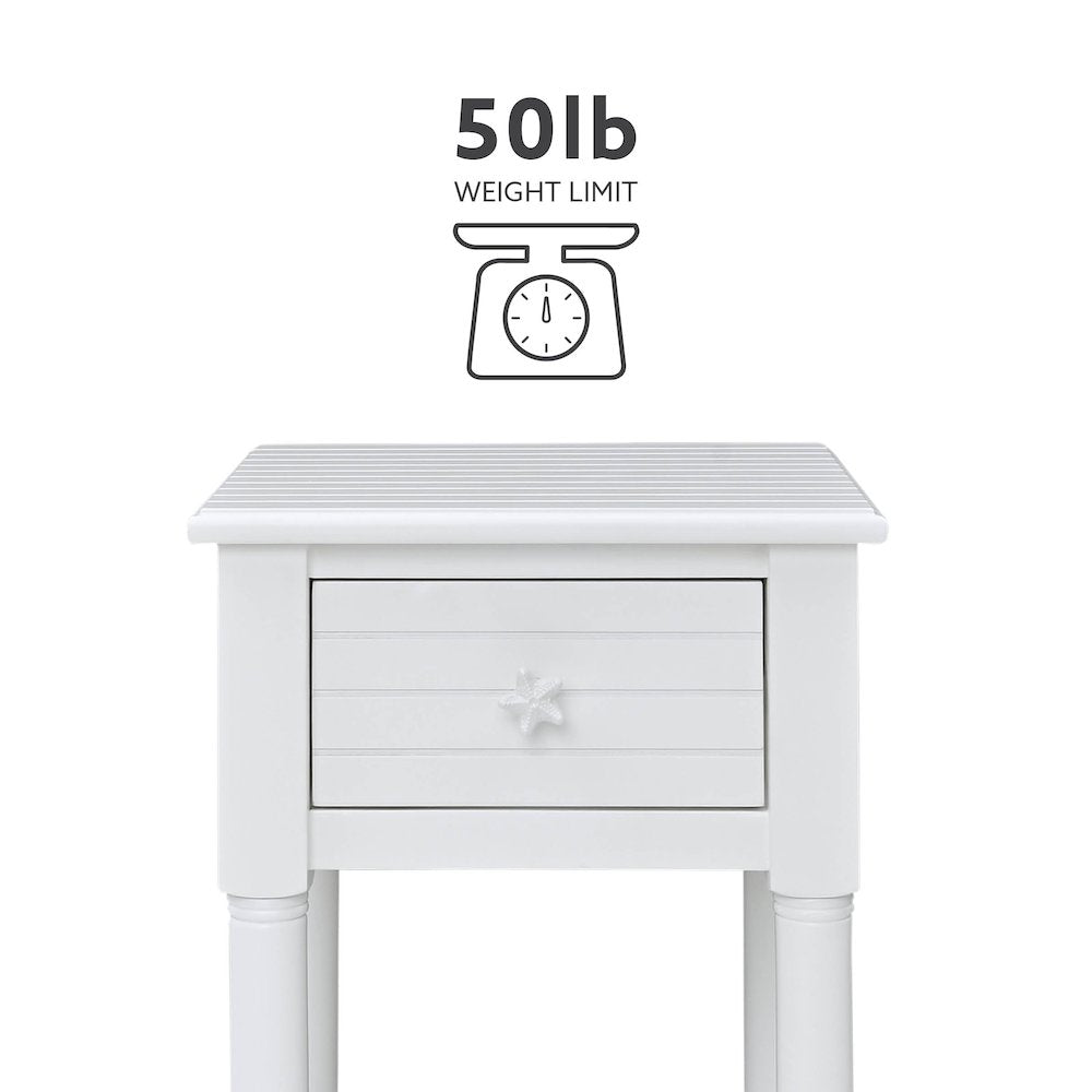 Seaboard End Table White