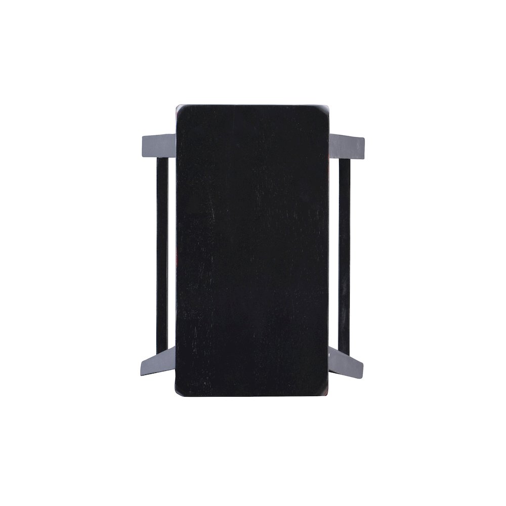 Antique Black with Sand Through Terra Cotta Bar Stool