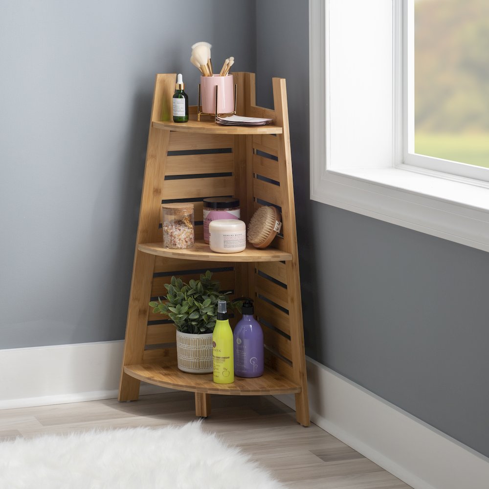 Bracken Bamboo Corner Shelf