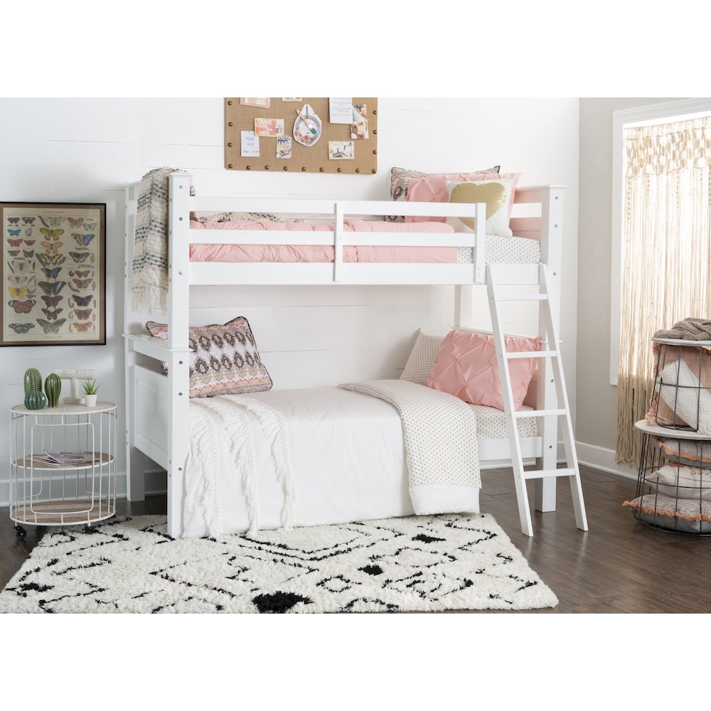 Beckett Twin Over Twin Bunk Bed, White
