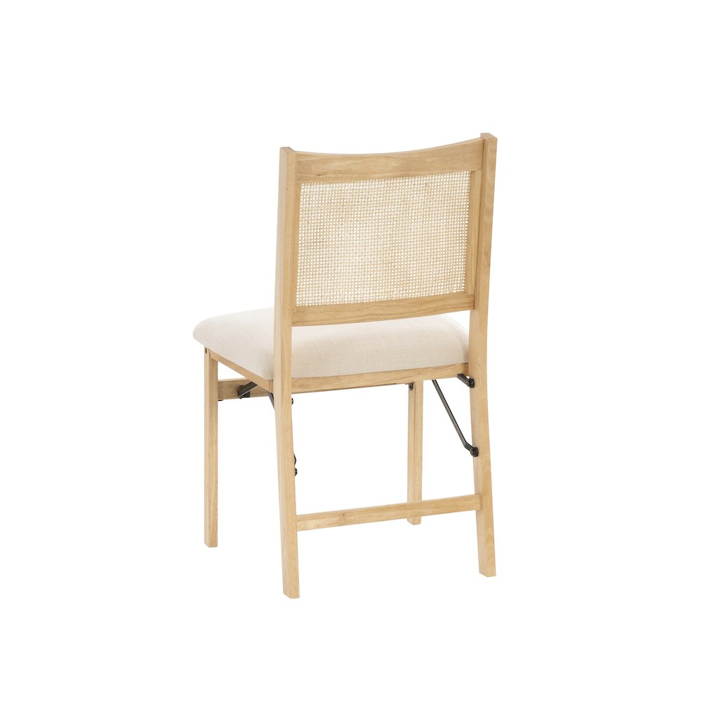 Bina Rattan Cane Folding Dining Side Chair, Beige