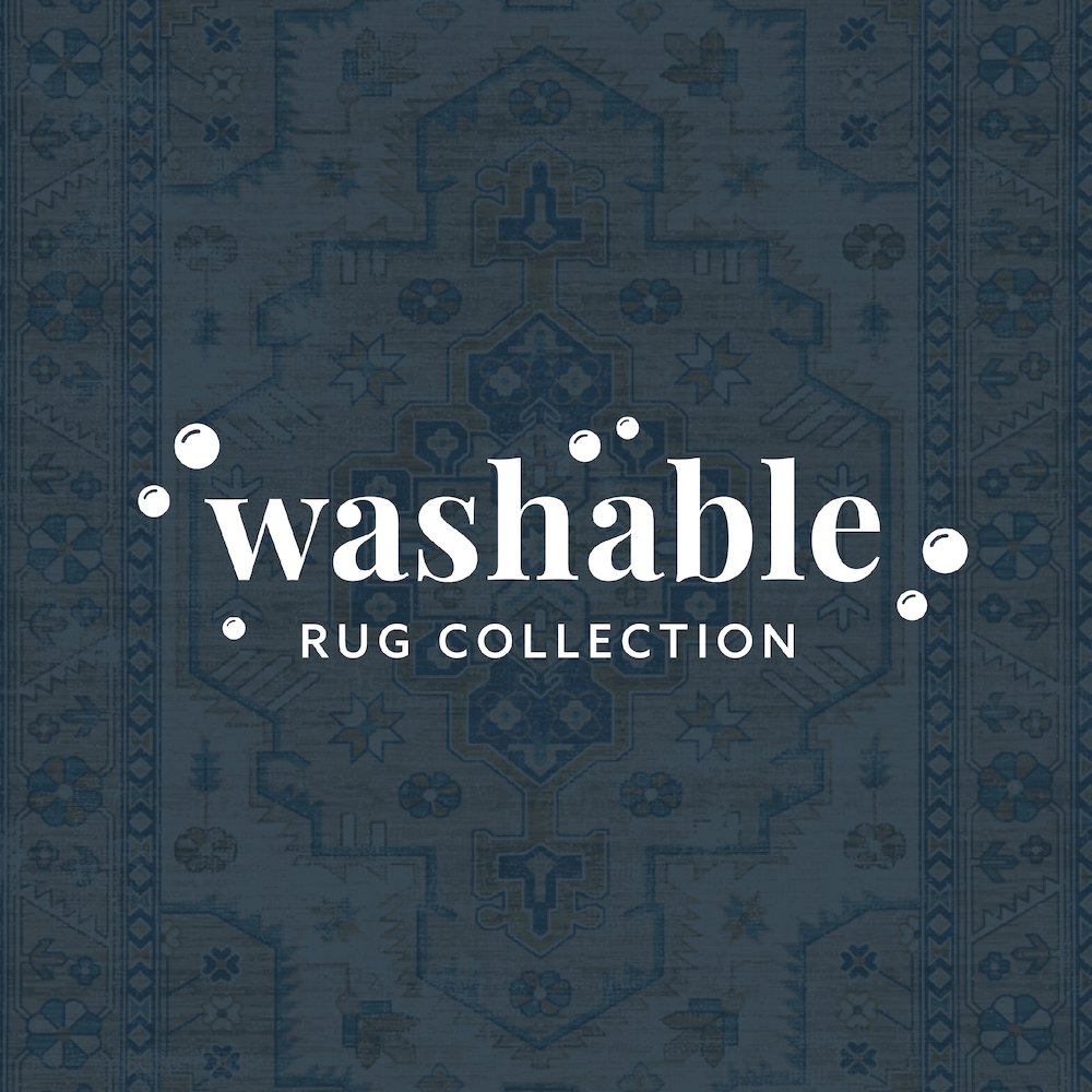 Washable Julian Ivory/Gold 2x8, Rug