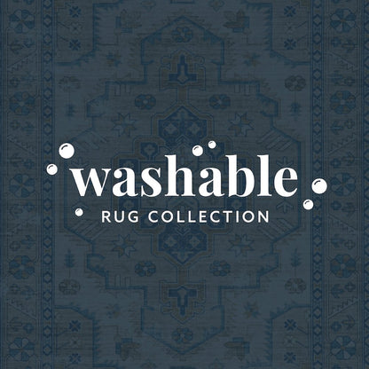 Washable Julian Ivory/Gold 2x8, Rug