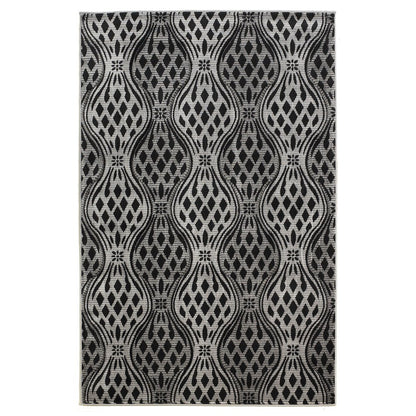 Milan Mylon Black & Grey 8x10.4, Rug