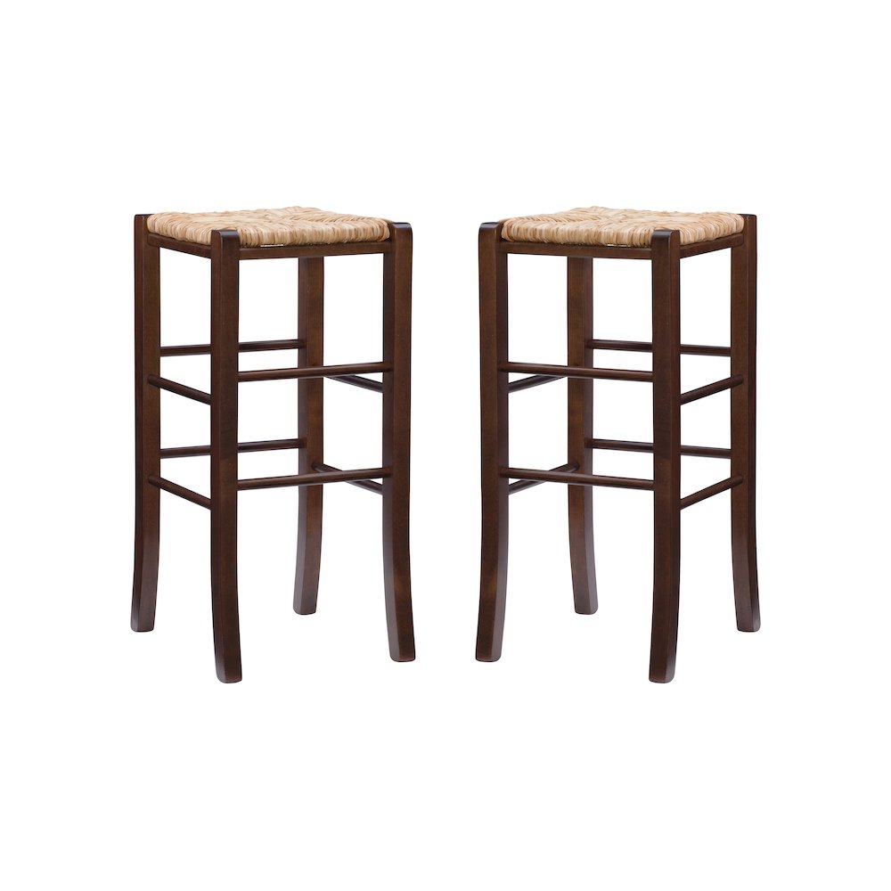 Gianna Backless Barstool Walnut Set Of 2