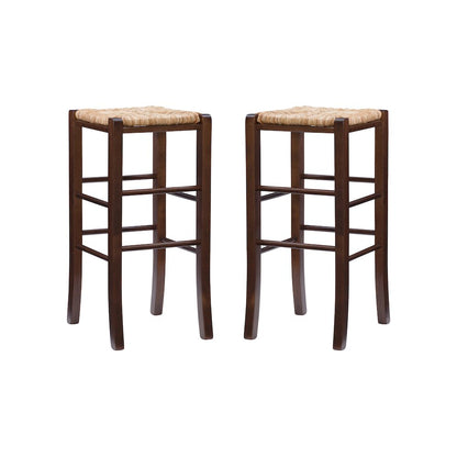 Gianna Backless Barstool Walnut Set Of 2