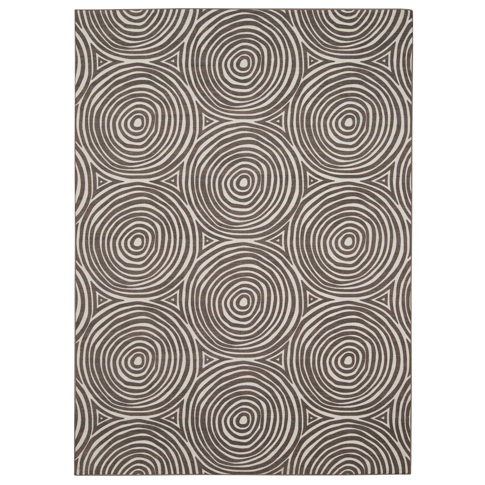 Outdoor Washable Ocoee Ivory & Brown 5' X7', Rug
