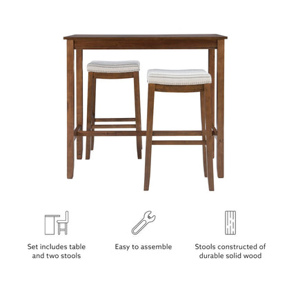 Clardige 3Pc Bar Set Rustic Stripe