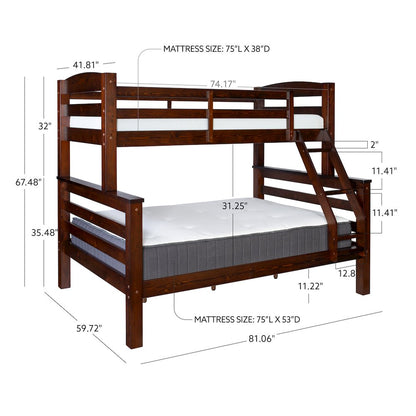 Levi Twin Full Bunk - Espresso
