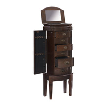 Italian Influenced Transitional Espresso Jewelry Armoire