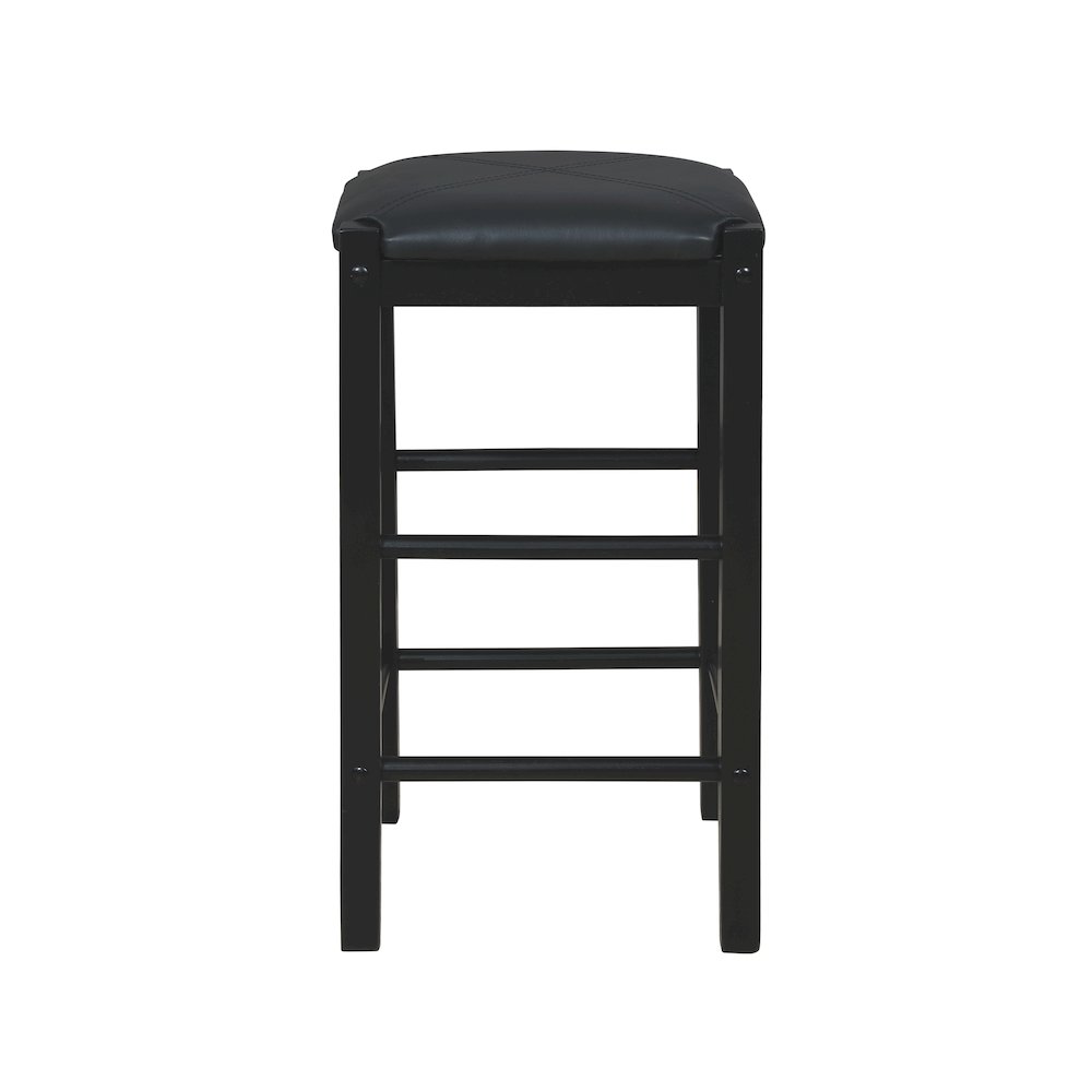 Lancer Backless Counter Stools, Black - Set Of Two