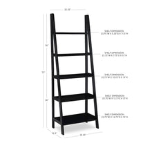 Acadia Ladder Bookshelf, Black