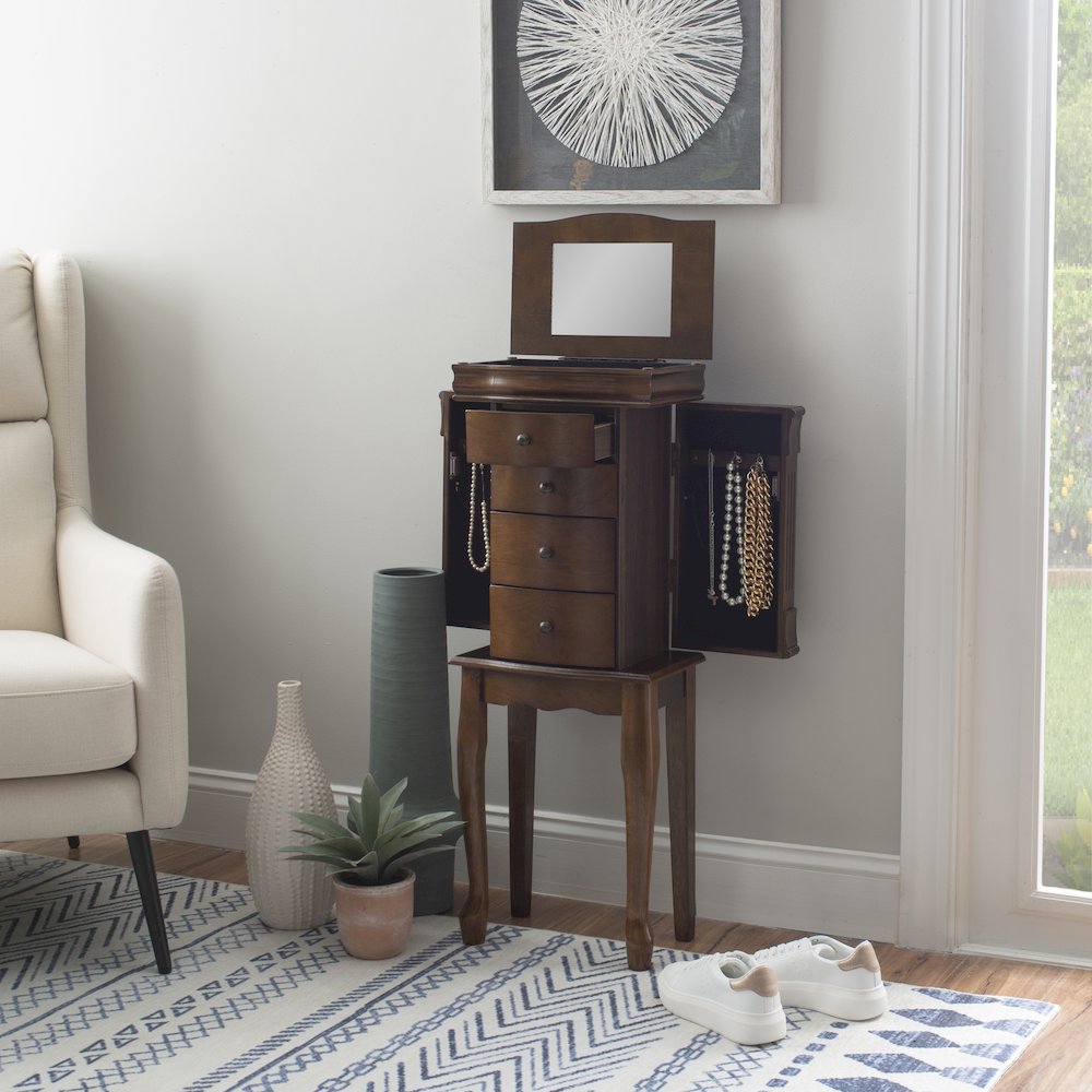 Louis Philippe Walnut Jewelry Armoire