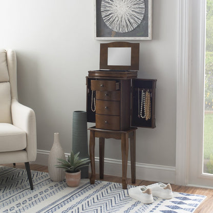 Louis Philippe Walnut Jewelry Armoire