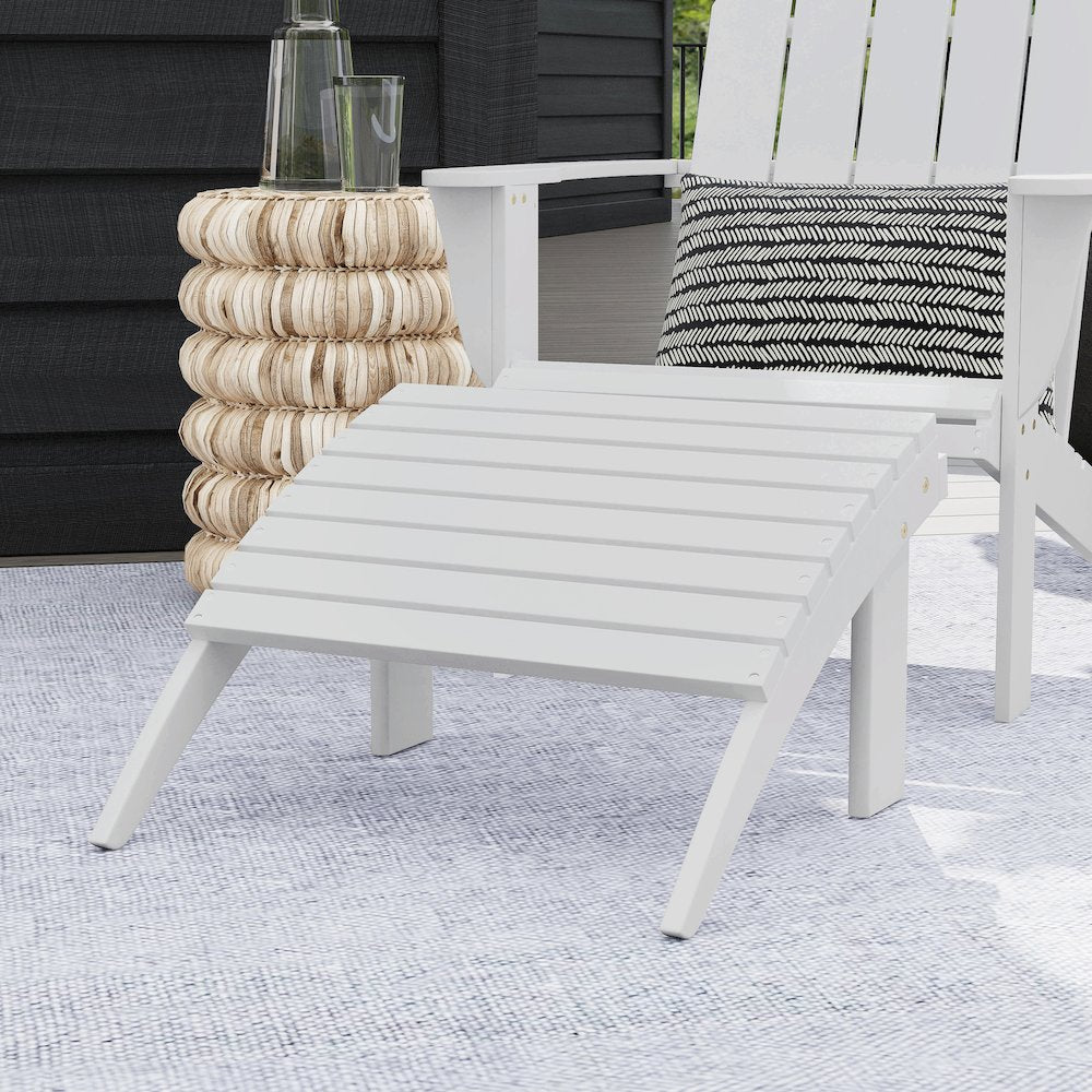 White Adirondack Ottoman