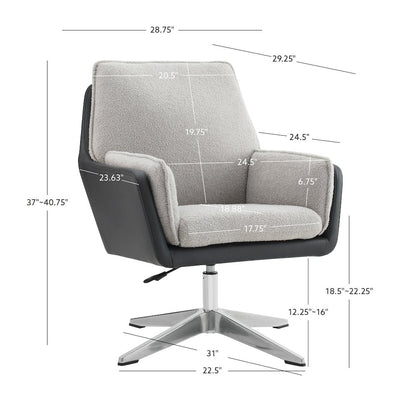 Marion Swivel Chair Black Grey