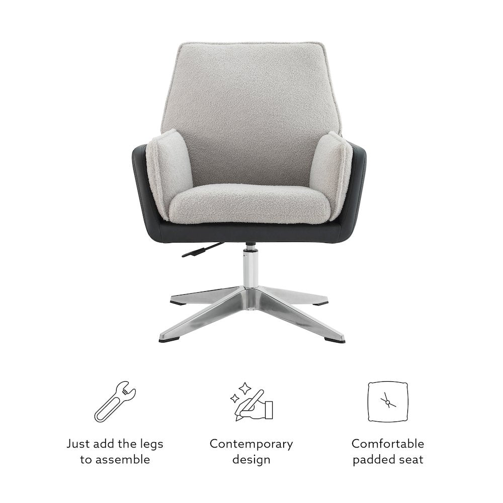 Marion Swivel Chair Black Grey