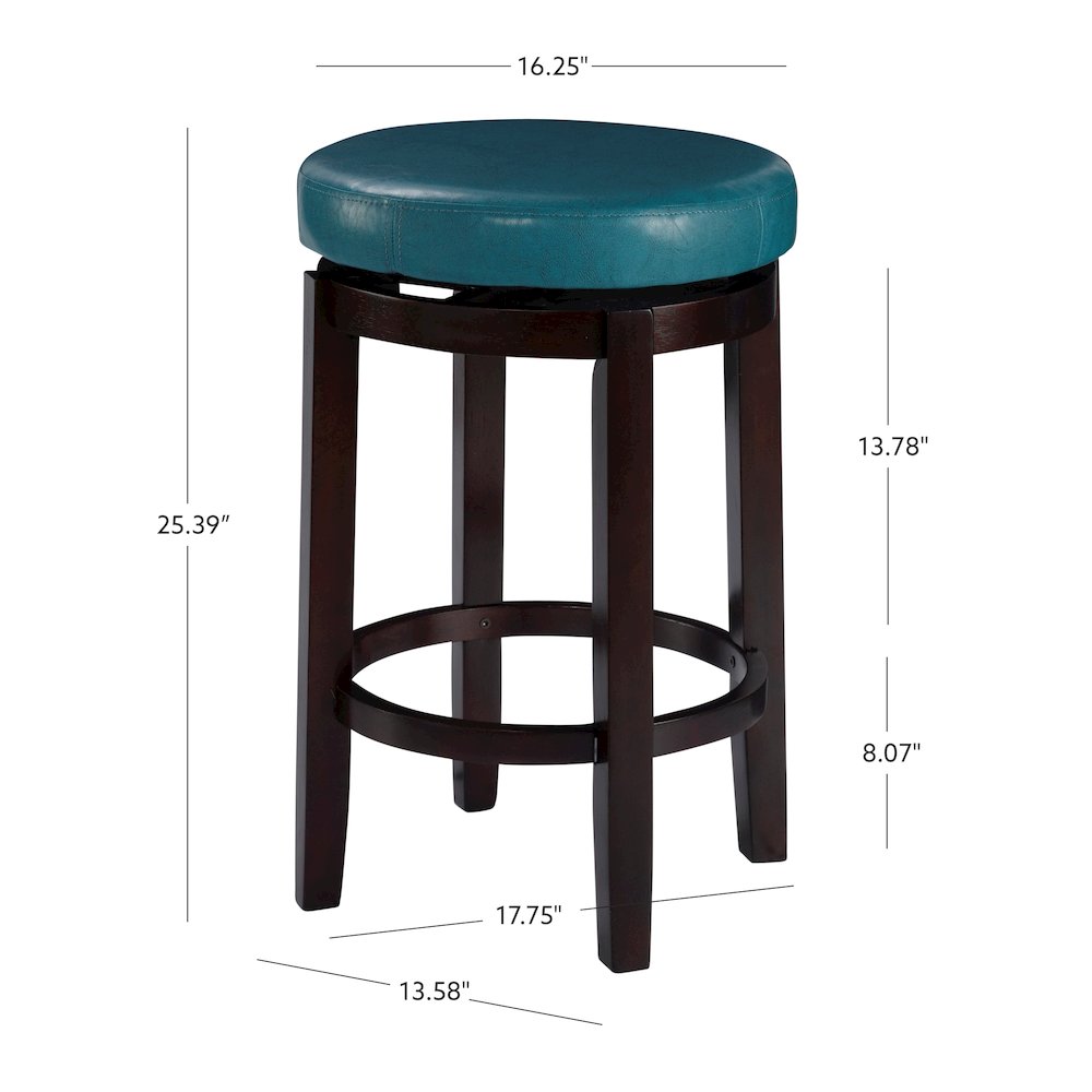 Maya Teal 24 Inches Counter Stool
