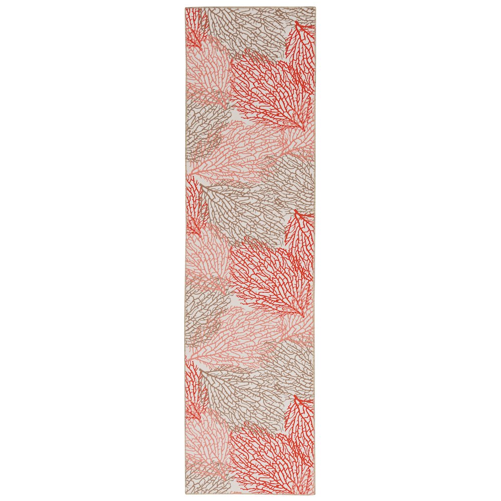 Washable Haylee Ivory/Coral 2x8, Rug