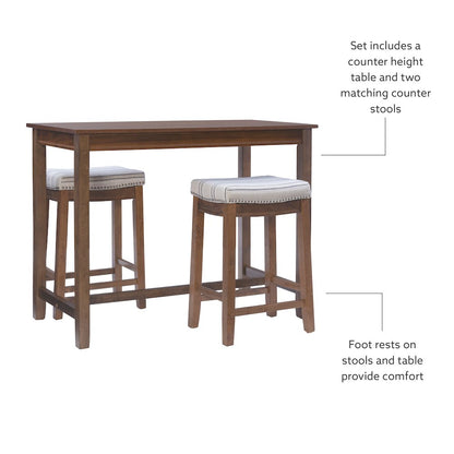 Clardige 3Pc Counter Set Rustic Stripe