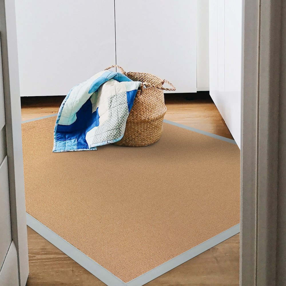 Athena Cork & Ice Blue 4x6, Rug
