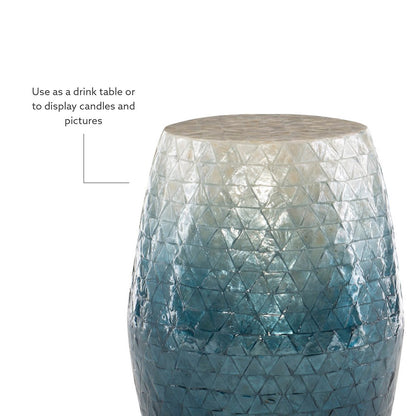 Prianna Ombre Capiz Mosaic Drum Table