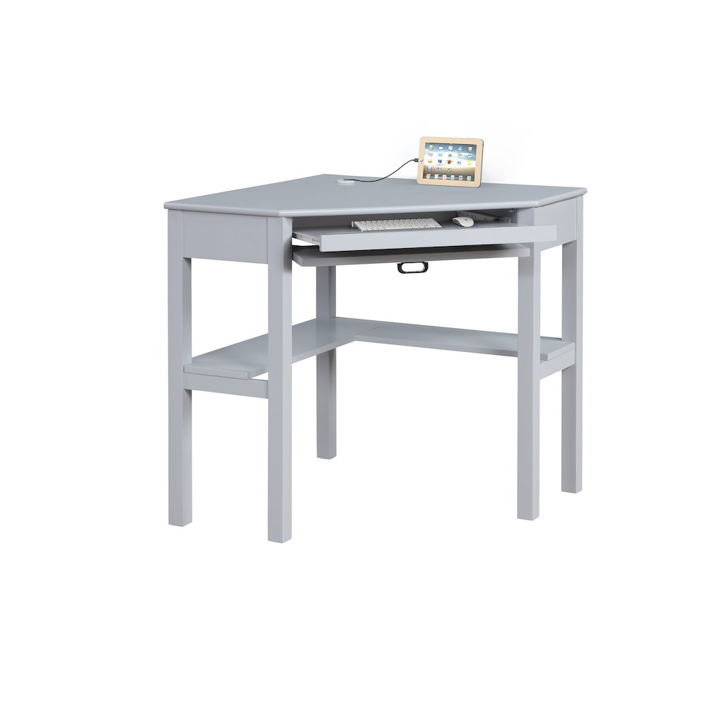 Peggy Corner Desk Gray