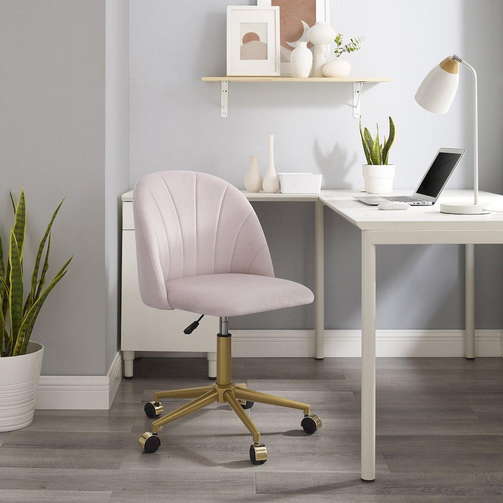Adalynn Desk Chair Blush Pink