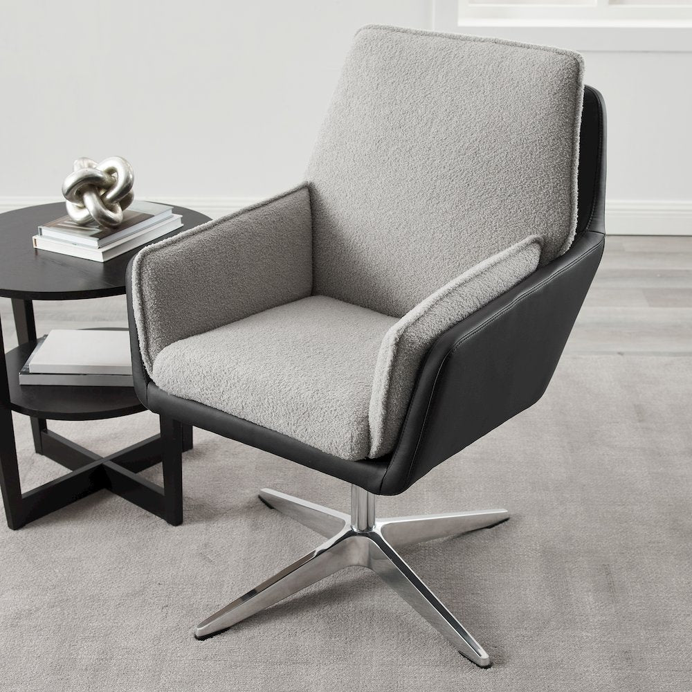 Marion Swivel Chair Black Grey