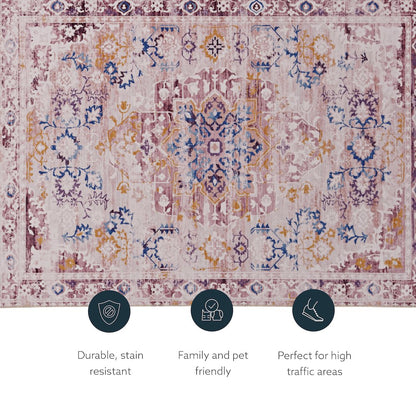 Washable Micah Pink/Gold 2x3, Rug