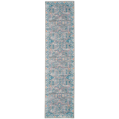 Washable Barron Grey/Green 2x8, Rug