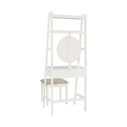 Lilymae Leaning Vanity With Stool