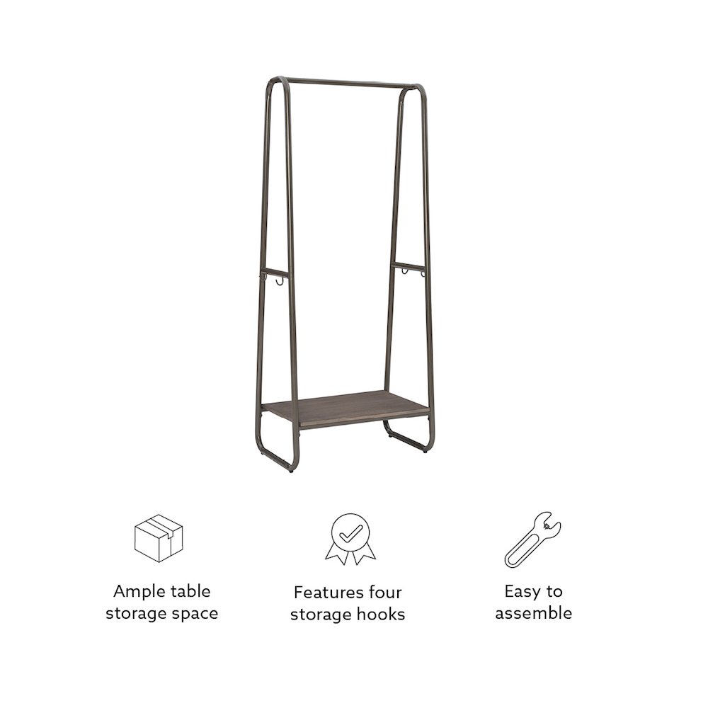 Bywood Clothing Rack Tall Pewter