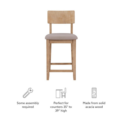 Jordan 24 In Gray Wash Counter Stool
