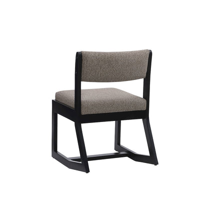Callum 2 Position Sled Base Chair Black Stone