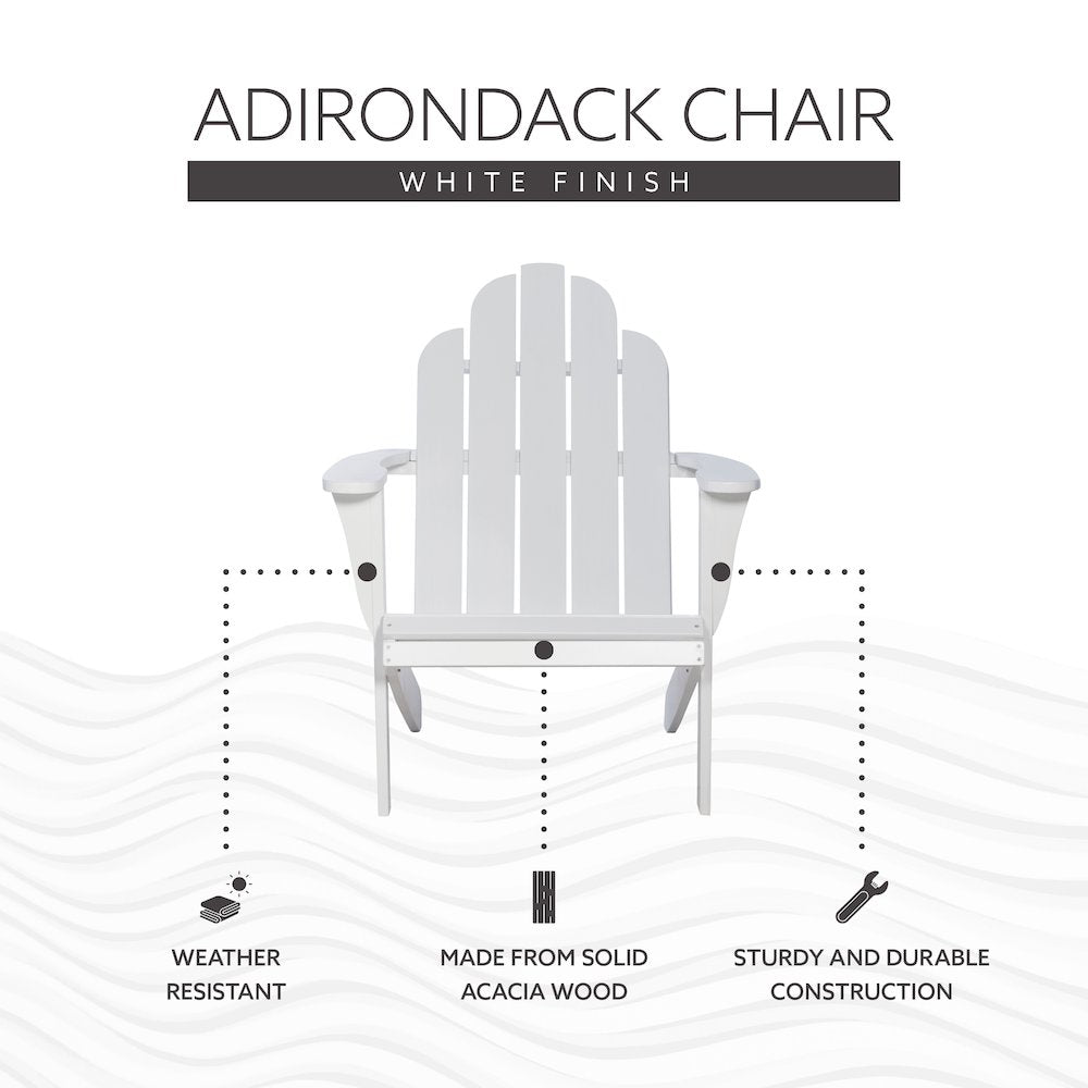 White Adirondack Chair
