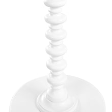 White Round Spindle Table