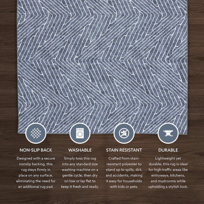 Washable Fuller Grey/Ivory 5x7, Rug