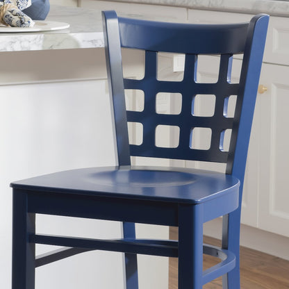 Lola Navy Counter Stool W Wood Seat